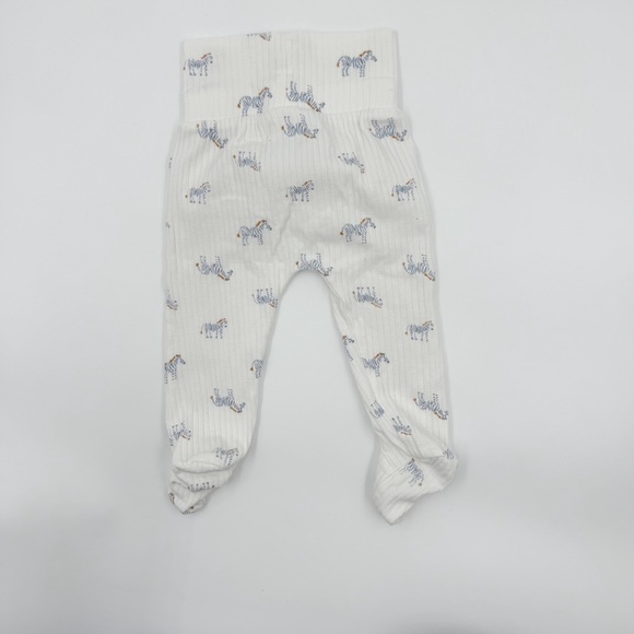 Hanna Andersson & Carter's pants Set of 2 Blue & white footed 6-12 months - Picture 2 of 8